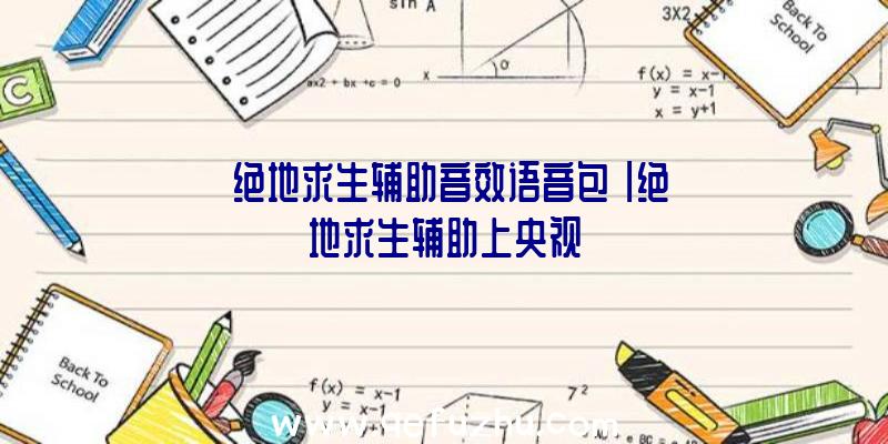 「绝地求生辅助音效语音包」|绝地求生辅助上央视